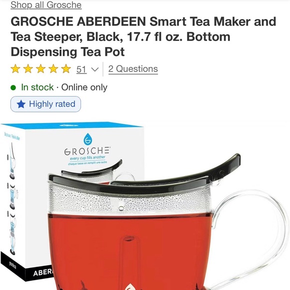 Grosche Clear Tea Infuser - Picture 1 of 5